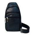 Multipurpose Black PU Leather Crossbody Sling Bag
