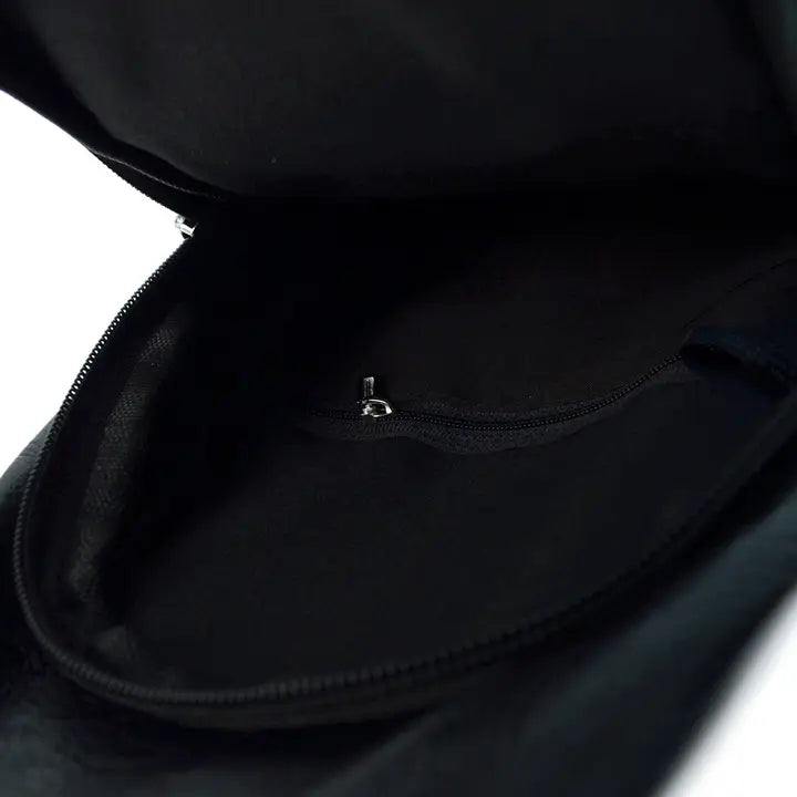 Multipurpose Black PU Leather Crossbody Sling Bag